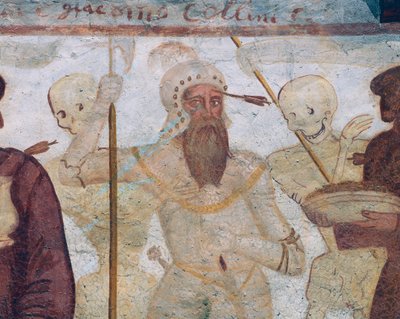 Death with the Warrior (the Hero) (Detail) by Simone II Baschenis