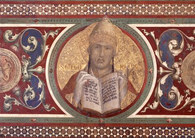 Maesta: St. Gregory: (detail) by Simone Martini