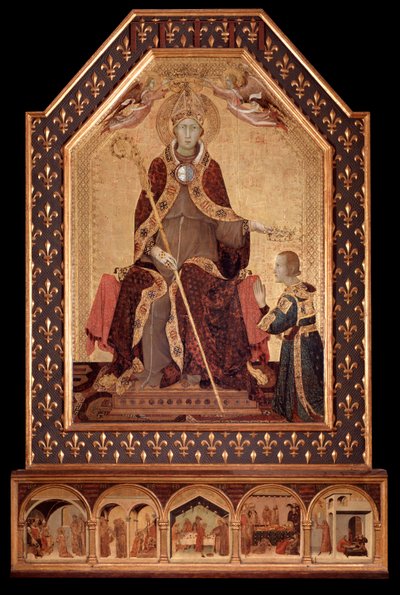 Saint Louis of Anjou crowns Robert I of Naples by Simone Martini