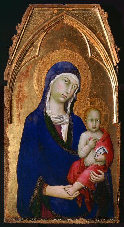 The Madonna and Child (detail) by Simone Martini