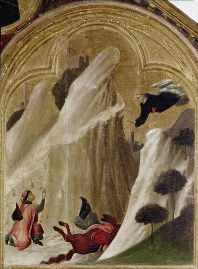 The Miracle of the Knight Falling from the Cliff and Remaining Alive by Simone Martini