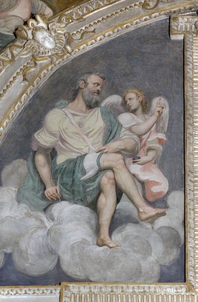 Saint Matthew and the Angel, Lunette, Presbytery by Simone Veneziano Peterzano