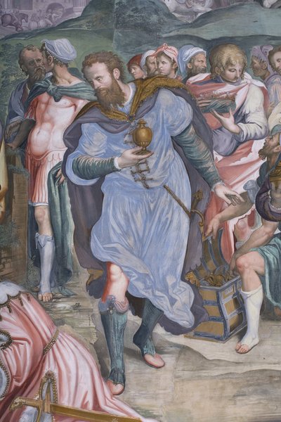 The Adoration of the Magi, Presbitery, 1578-82 (detail) by Simone Veneziano Peterzano