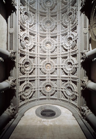 Interior view of the vaulted ceiling of the vestibule of the church by Simone del Pollaiolo by Simone del  Pollailo