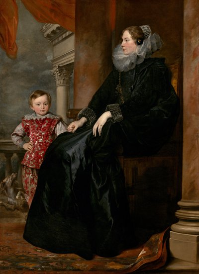A Genoese Noblewoman and Her Son by Sir Anthony van Dyck