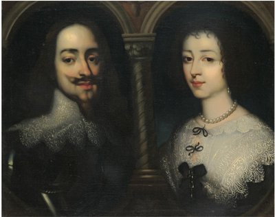 Double Portrait of King Charles I and Queen Henrietta Maria by Sir Anthony van, Dyck