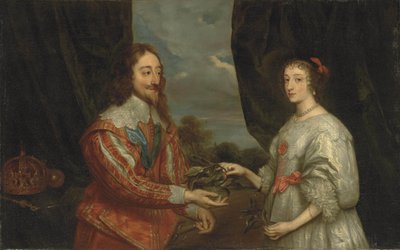 Double Portrait of King Charles I and Queen Henrietta Maria by Sir Anthony van, Dyck