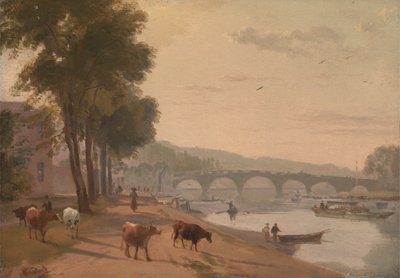 A View of Richmond Bridge, on the Thames by Sir Augustus Wall Callcott