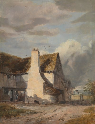 Cottage by a Country Lane by Sir Augustus Wall Callcott