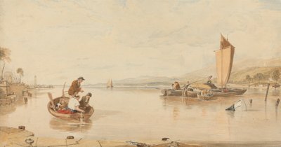 Dead Calm: Boats off Cowes Castle by Sir Augustus Wall Callcott
