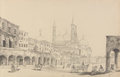 Album of 30 Views in the Tyrol and Italy: Church of Saint Antonio - Padua 3rd November 1840 by Sir Charles D