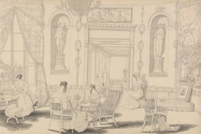 Album of 30 Views in the Tyrol and Italy: Circular Boudoir in Casino Pecori 10th October 1841 by Sir Charles D