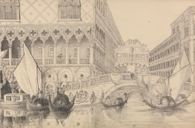Album of 30 Views in the Tyrol and Italy: The Bridge of Sighs and part of the Doge
