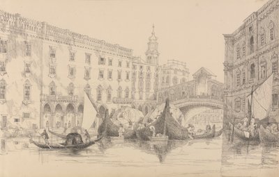 Album of 30 Views in the Tyrol and Italy: The Rialto - Venice 8th Nov.r 1840 by Sir Charles D