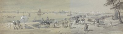 General View of Calcutta, from the Entrance to the Water Gate of Fort William by Sir Charles DOyly