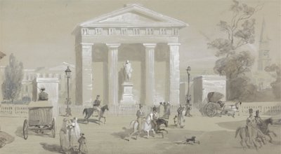 Statue of the Marquis of Hastings in Tank Square - Calcutta by Sir Charles D