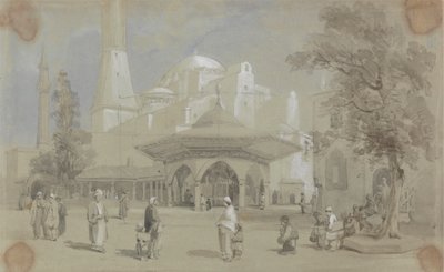 View of Hagia Sophia Mosque and Shadirvan Fountain, Istanbul by Sir Charles DOyly