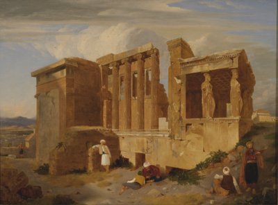 The Erechtheum, Athens, with Figures in the Foreground by Sir Charles Lock Eastlake