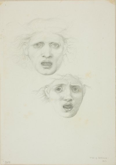 Head of Medusa, Two Studies for Rondanini Medusa by Sir Edward Burne Jones