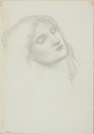 Head of Woman with Eyes Closed by Sir Edward Burne Jones