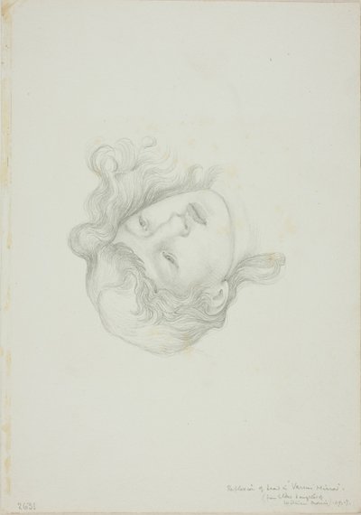 Reflection of Head, study for Mirror of Venus by Sir Edward Burne Jones