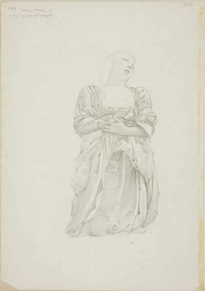 Reflection of Kneeling Female Figure, study for The Mirror of Venus by Sir Edward Burne Jones