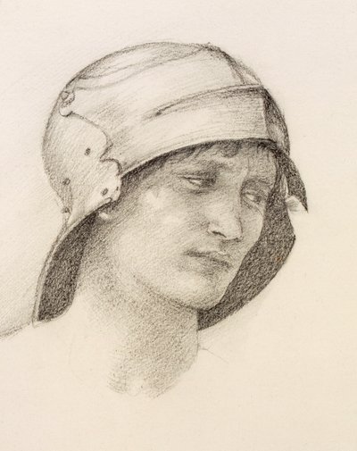 Woman in Hat (detail) by Sir Edward Burne Jones