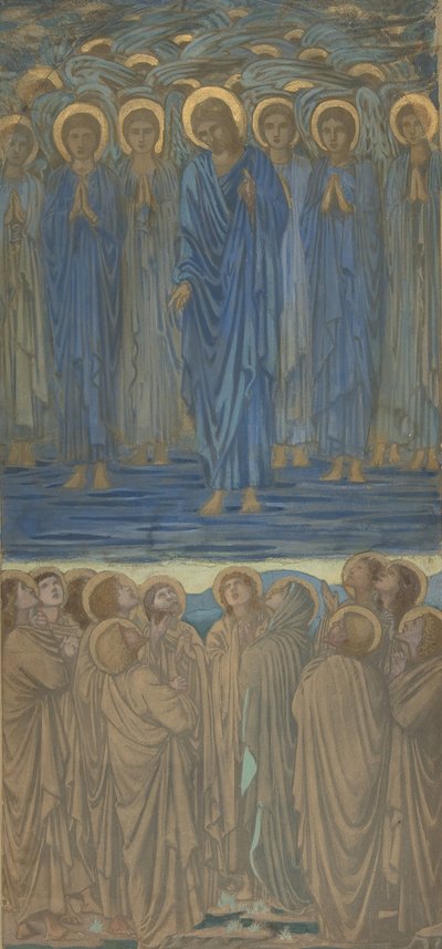 Ascension of Christ Acts I, 1-9: Study for stained-glass window, ca. 1875-84 by Sir Edward Coley Burne Jones