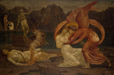 Cupid and Psyche - Palace Green Murals - Psyche Receiving the Casket from Proserpine, 1881 by Sir Edward Coley Burne Jones