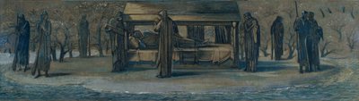King Arthur at Avalon (Study) by Sir Edward Coley Burne Jones