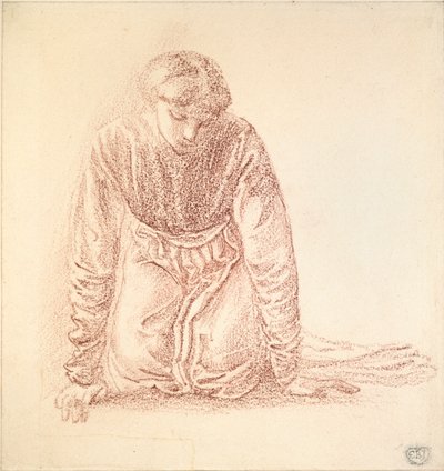 Kneeling Figure of a Woman by Sir Edward Coley Burne Jones
