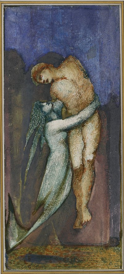 Mermaid and Drowned Sailor from Album of Forty-Eight Drawings by Sir Edward Coley Burne Jones