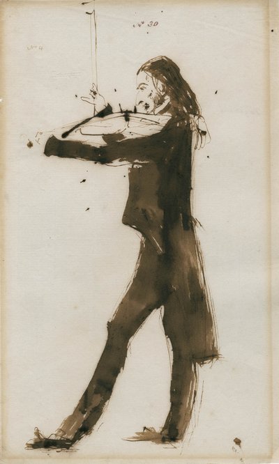 Portrait of Niccolò Paganini by Edwin Landseer