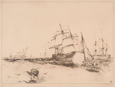 Shipping at the Entrance of the Medway, No. 2 by Sir Frank Short