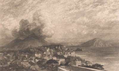 Vesuvius from the Bay of Naples by Sir Frank Short