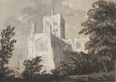 Abbey Church at St. Albans by Sir George Howland Beaumont seventh Baronet