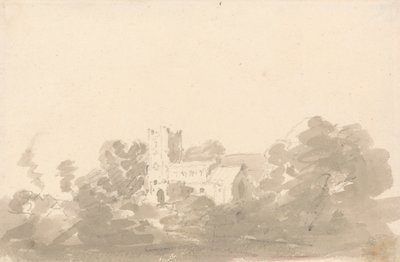 Church in Trees by Sir George Howland Beaumont seventh Baronet