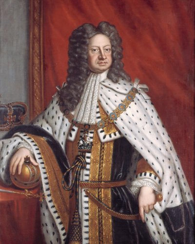 Portrait of George I in Anointment Robe by Sir Gotfrey Kneller
