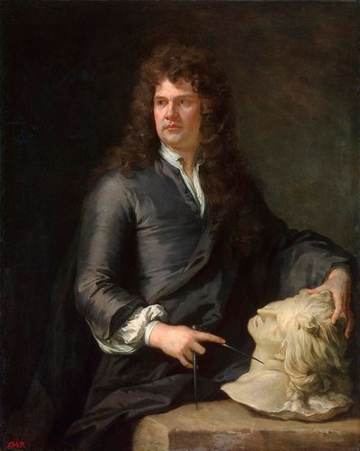 Portrait of the Wood Carver Grinling Gibbons, Before 1690 by Sir Gotfrey Kneller