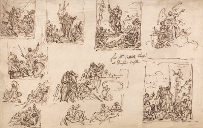 Moses and the Brazen Serpent - Design for the chapel at Dunster Castle by Sir James Thornhill