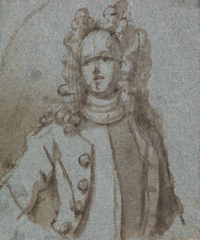 Portrait of a Man Wearing a Full-Bottomed Wig by Sir James Thornhill
