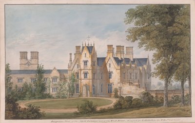 Lilleshall, Shropshire: View of the North Entrance and of the West Front by Sir Jeffry Wyatville