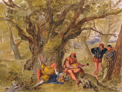 As You Like It: Act II, Scene V. Under the Greenwood Tree, sung by Amiens by Sir John Gilbert