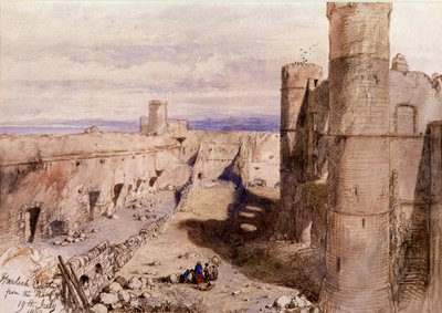 Harlech Castle from the Ramparts, Wales by Sir John Gilbert
