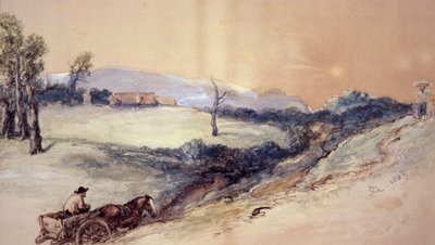 Landscape with Horse and Cart by Sir John Gilbert