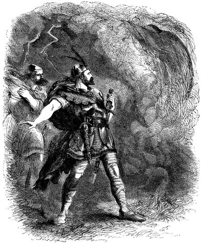 Macbeth and Banquo encountering the three witches by Sir John Gilbert