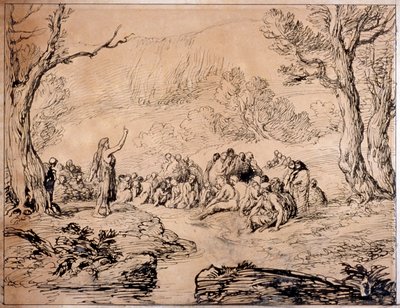 St John Preaching in the Wilderness by Sir John Gilbert