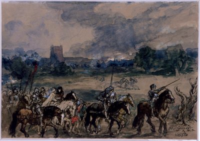 Study for Margaret of Anjou Taken Prisoner After the Battle of Tewkesbury by Sir John Gilbert
