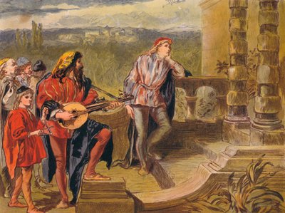 The musician sings in The Two Gentlemen of Verona: Act IV Scene II by Sir John Gilbert