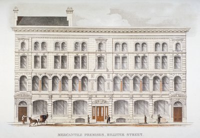View of Mercantile Premises, Billiter Street, City of London, 1875 by Sir Joseph Causton and Sons